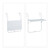 Relaxdays Balkon Hängetisch, klappbar, 3-Fach höhenverstellbar, Tischplatte in Holzoptik, B x T: 59,5 x 35,5 cm, weiß