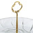 Relaxdays Etagere, edler Servierständer mit 2 Etagen, HxD 30 x 24,5 cm, Glas & Metall, Cupcake Ständer, transparent/gold