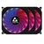 CHIEFTEC Ventilátor, TORNADO RGB Ventilátor + RGB Kontroller + Távirányító, 3 darab/csomag, fekete