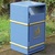 Never Rust Litter Bin - 112 Litre - Victoriana Finish painted in Dark Blue with Silver Banding