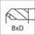 Artikeldetailsicht FORMAT FORMAT Spiralbohrer VHM 8xD IK HB SUPRA 6,7mm