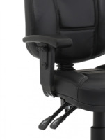 Jackson Black Leather Chair with Height Adjustable Arms KC0284