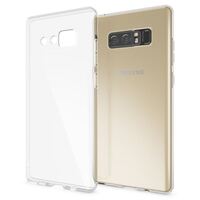 NALIA Custodia compatibile con Samsung Galaxy Note 8, Cover Protezione Silicone Trasparente Sottile Case, Gomma Morbido Ultra-Slim Protettiva Bumper Guscio - Trasparente