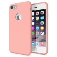 Apple iPhone 7 Liquid Silikon Handy Hülle von NALIA, weiches Hard Cover Case Dünn Fresh Pink