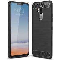 NALIA Case compatible with LG G7 ThinQ, Carbon-Look Protective Smart-Phone Back-Cover Rubber Etui, Ultra-Thin Shockproof Soft Skin Silicone Slim-Fit Bumper, Flexible Rugged Prot...