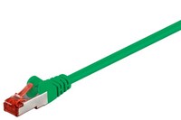 CAT 6 Patchkabel, S/FTP (PiMF), grün, 0.15 m - Kupferleiter (CU), LSZH