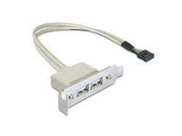 Slotblech USB 2.0 Low Profile 2 Port, Delock® [83119]