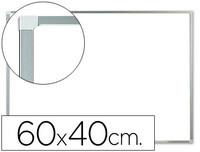 Pizarra blanca q-connect melamina marco de aluminio 60x45 cm