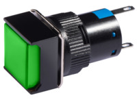 LED-Signalleuchte, 12 V (AC), 12 V (DC), grün, Einbau-Ø 16 mm, LED Anzahl: 1