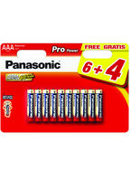 Batterie ministilo AAA Pro Power HR03 Panasonic blister da 6+4 .