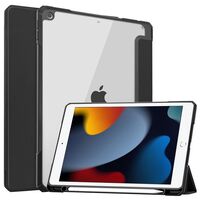 Cover for iPad 6/7/8 2019-2021 for iPad 7/8/9 (2019-2021) 10.2inch Tri-fold Transparent TPU Cover Built-in S Pen Holder with Auto Wake Tablet-Hüllen