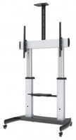 Tv & Monitor Mount, Trolley Stand, 1 Screen, Screen Sizes: 60-100", Silver/Black, Vesa 200X200 To 800X600Mm, Max 100Kg, Height