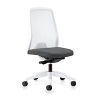 EVERY operator swivel chair, white mesh back rest