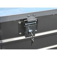 Aluminium container truck, drop gate on side panel