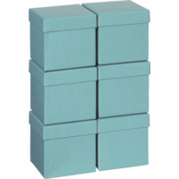 Geschenkbox 10x10x10cm Cube One Colour türkis