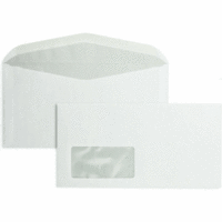 Kuvertierhüllen 120x235mm 75g/qm gummiert Fenster VE=1000 Stück weiß