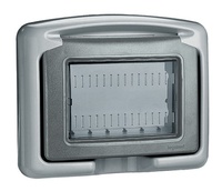 Legrand Plexo 55 keret membrános csapófedéllel, 3 modulos, Program Mosaichoz, fe