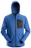 Snickers Workwear fleece hoodie - 8041 - Flexiwork - kobalt blauw/zwart - maat XL