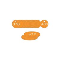 38mm Traffolyte valve marking tags - Orange (376 to 400)