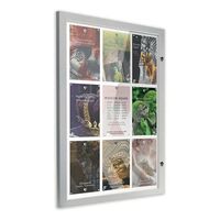 Lockable magnetic noticeboard for indoors and outdoors - 9 x A4, 1076 x 815mm