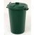 Coloured dustbin with locking clip lid, green
