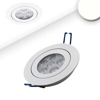 LED Einbaustrahler prismatisch, ultraflach, Ø 11.4cm, 15W 4200K 1120lm 72°, schwenkbar, dimmbar, Weiß