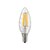 LED Filamentlampe KERZE TWISTED, 230V, Ø 3.5cm / L 9.7cm, E14, 4.5W 2700K 470lm 300°, dimmbar, Klar