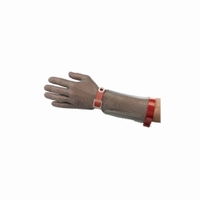 Schnittschutz-Kettenhandschuhe mit langer Stulpe | Handschuhgröße: M