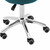 Krzesło kosmetyczne obrotowe z oparciem na kółkach 46-60 cm ASCONA - turkusowe