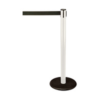 Barrier Post / Barrier Stand "Guide 28" | white black similar to Pantone Process Black 2300 mm