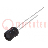 Inductor: wire; THT; 100uH; 1A; 0.28Ω; ±10%; Ø8.7x12mm; vertical