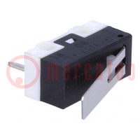 Microswitch SNAP ACTION; with lever; SPDT; Rcont max: 30mΩ; Pos: 2