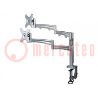 LCD/LED holder; screw terminals; silver; 5kg; 75x75mm,100x100mm