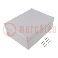 Enclosure: multipurpose; X: 174mm; Y: 224mm; Z: 80mm; ABS; grey; IP67