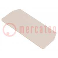 End/partition plate; beige; wemid; max.125°C; UL94V-0; ZDU1.5/3AN