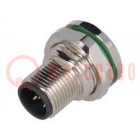 Connector: M12; contact; PIN: 5; mannelijk; code B-Profibus; THT