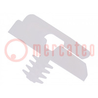 Cable holder with finned arbor; polyamide; natural; UL94V-2