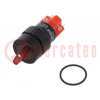 Switch: rotary; Pos: 2; SPST-NO + SPST-NC; 3A/220VAC; 2A/24VDC