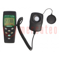 Light meter; 40/400/4000/40000/400000lx; 3%; lux,foot-candle