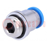 Push-in fitting; straight; -0.95÷6bar; Gasket: NBR rubber; QS; 8mm