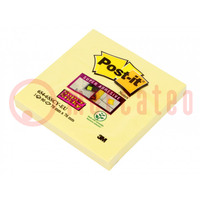 Sticky notes; 76x76mm; geel