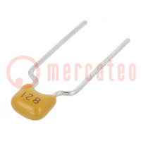 Capacitor: ceramic; 820pF; 100V; X7R; ±10%; THT; 5mm