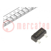Tranzisztor: N-MOSFET; egysarkú; 60V; 0,115A; Idm: 0,8A; 0,08W