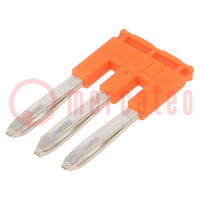 Puente de enchufes; vías: 3; naranja; Anch: 5,2mm; SNK; 600V