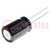 Capacitor: electrolytic; THT; 2200uF; 16VDC; Ø12.5x20mm; Pitch: 5mm
