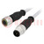 Kabel: voor sensoren/ automaten; PIN: 5; M12-M12; 0,5m; stekker