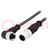 Cable: for sensors/automation; PIN: 4; M12-M12; 0.5m; plug; plug