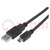 Cable; USB 2.0; USB A plug,USB B mini plug; nickel plated; 3m