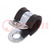 Fixing clamp; ØBundle : 11mm; W: 20mm; steel; Cover material: EPDM