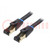 Patch cord; U/FTP; Cat 8.1; filo cordato; OFC; nero; 0,5m; 30AWG